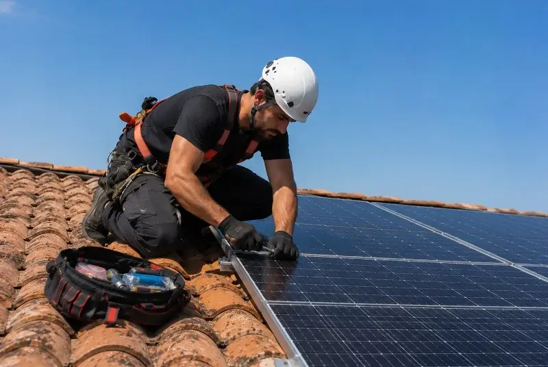 Maintenance et monitoring de panneaux solaires à Flassan